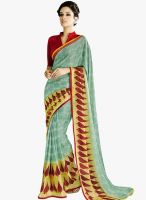 Roop Kashish Aqua Blue Printed Saree