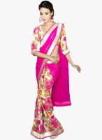 Roop Kashish Fuchsia Printed Saree