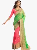 Roop Kashish Green Embroidered Saree