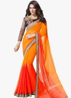 Roop Kashish Orange Embellished Saree