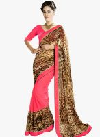 Roop Kashish Pink Printed Saree