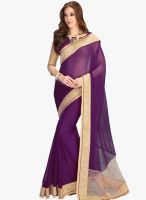 Roop Kashish Purple Embroidered Saree