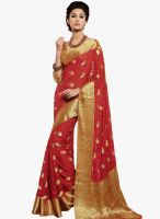 Roop Kashish Red Embroidered Saree