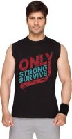SayItLoud Graphic Print Men's Round Neck Black T-Shirt