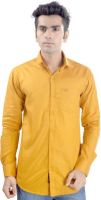 Scandal & Senses Plus Men's Solid Casual Yellow Shirt
