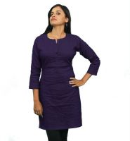 Sharani Casual Solid Women's Kurti(Purple)