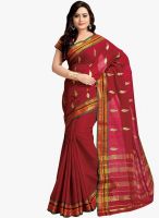 Shonaya Maroon Printed Saree