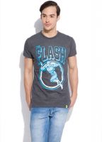 Silly People Graphic Print Men's Round Neck Grey T-Shirt