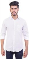 Solzo Men's Polka Print Casual White Shirt