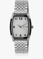 Sonata Nf7080Sm01 Silver/White Analog Watch