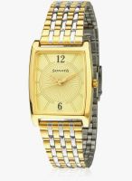 Sonata Wedding Collection 7008Bm03 Two Tone/Silver Analog Watch