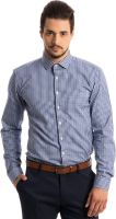 Specimen Men's Checkered Formal Blue Shirt