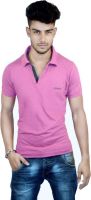 Spur Solid Men's Polo Neck Pink T-Shirt