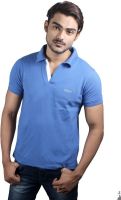 Spur Solid Men's Polo Neck Blue T-Shirt