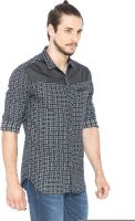 Status Quo Men's Printed Casual Black Shirt