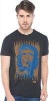 Status Quo Printed Men's Round Neck Black T-Shirt