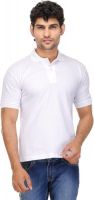 TSX Solid Men's Polo Neck White T-Shirt