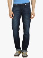 Thisrupt Navy Blue Low Rise Slim Fit Jeans