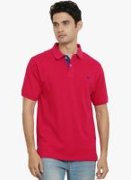 Thisrupt Pink Solid Polo T-Shirt