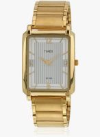 Timex Tw000w900 Golden/White Analog Watch