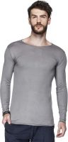 Tinted Solid Men's Round Neck Grey T-Shirt