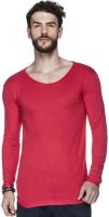 Tinted Solid Men's Round Neck Red T-Shirt