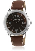 Titan Tagged 1585SL03-DC101 Brown / Black Analog Watch
