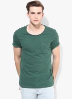 Tom Tailor Green Round Neck T-Shirt