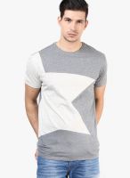 Tshirt Company Grey Solid Round Neck T-Shirts