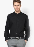 Turtle Solid Black Formal Shirt