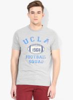 Ucla Grey Melange Round Neck T-Shirt