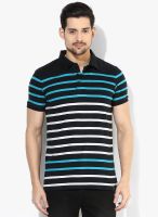 United Colors of Benetton Black Striper Polo T-Shirt