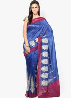 Vaishali Blue Printed Silk Blend Saree