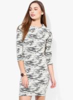 Vero Moda Grey Colored Printed Bodycon Dress
