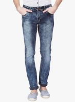 Vintage Blue Mid Rise Slim Fit Jeans