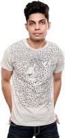 Viral Lifestyle Animal Print Men's Round Neck Grey T-Shirt