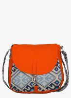 Vogue tree Multicoloured ed Canvas Sling Bag