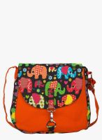 Vogue tree Multicoloured ed Canvas Sling Bag