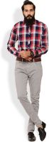 Warrior Men's Printed Casual Red Shirt Warrior Men's Printed Casual Red Shirt