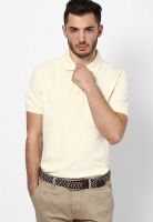 Wilkins & Tuscany Cream Solid Polo T-Shirts