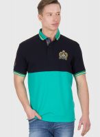 Wilkins & Tuscany Green Solid Polo T-Shirts