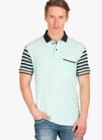 Wilkins & Tuscany Light Blue Solid Polo T-Shirts