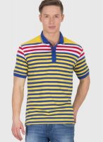 Wilkins & Tuscany Yellow Striped Polo T-Shirts