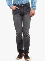 Yepme Washed Dark Grey Regular Fit Jeans