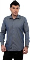 Zeal Men's Printed Formal Grey Shirt