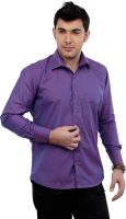 Zeal Men's Printed Formal Purple Shirt