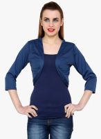 @499 Blue Solid Shrug