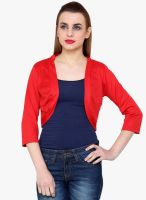 @499 Red Solid Shrug