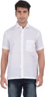 Anytime Men's Solid Casual White Shirt