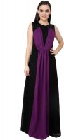Athena Women's Maxi Black, Purple Dress